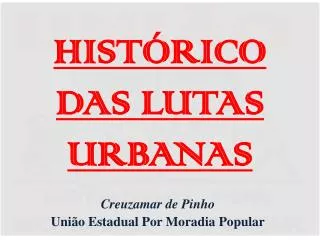 hist rico das lutas urbanas