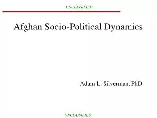 Afghan Socio-Political Dynamics