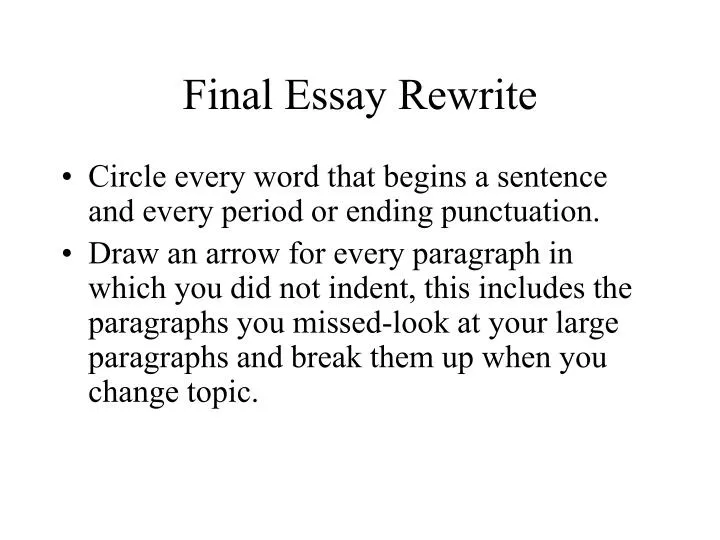 final essay rewrite