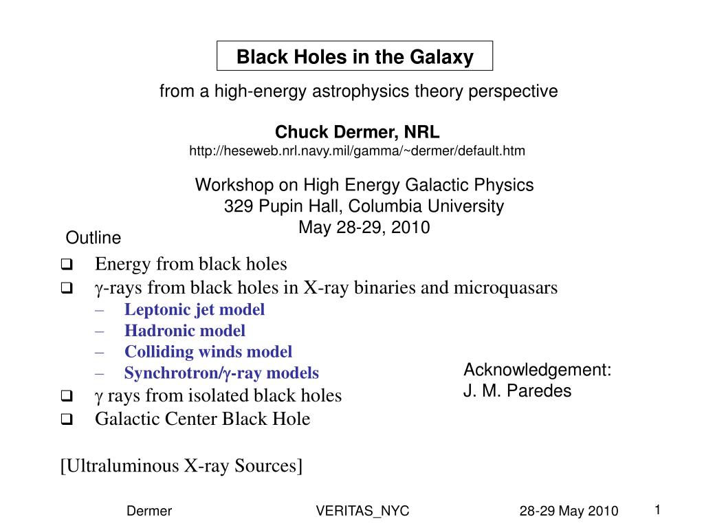 PPT - Black Holes in the Galaxy PowerPoint Presentation, free download ...
