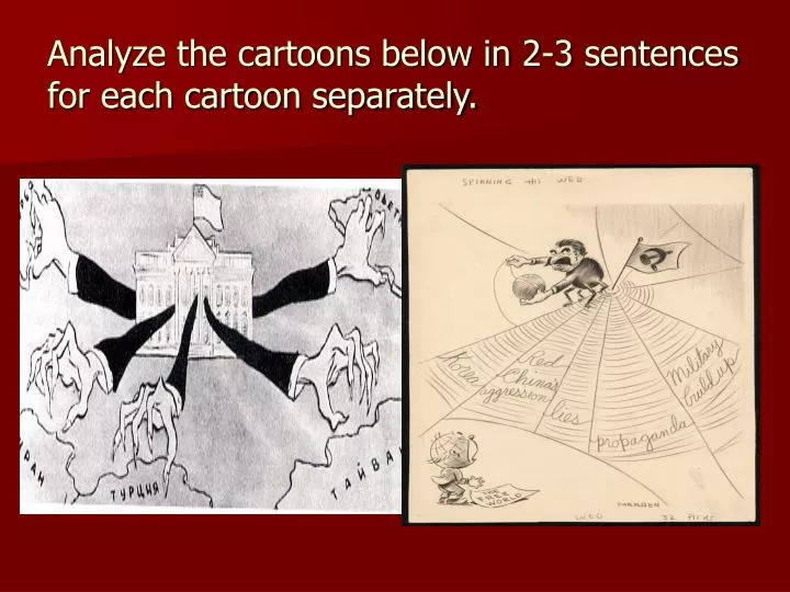 analyze the cartoons below in 2 3 sentences for each cartoon separately