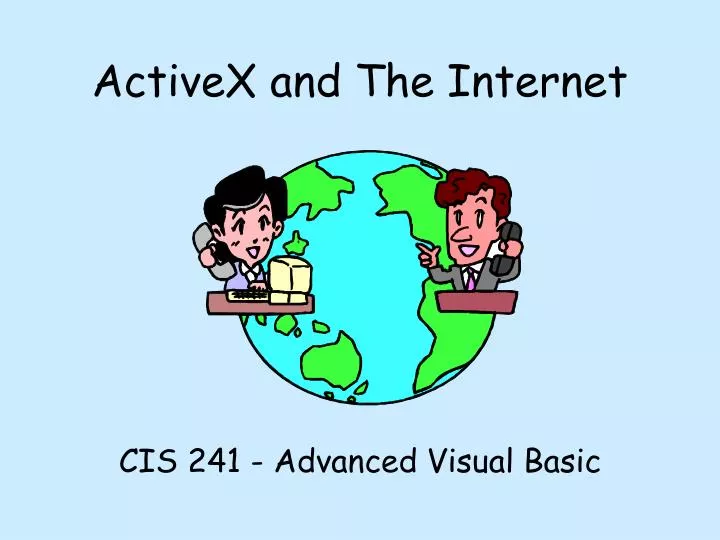 activex and the internet