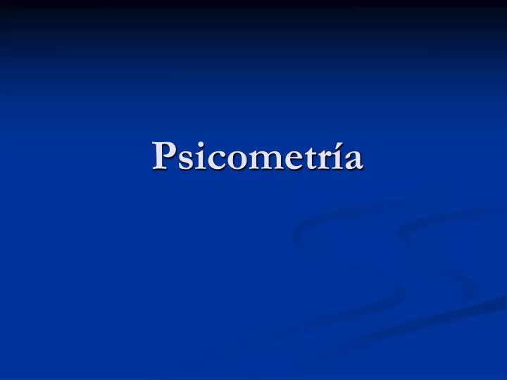 psicometr a