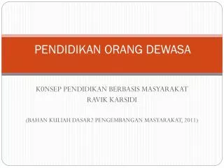 pendidikan orang dewasa
