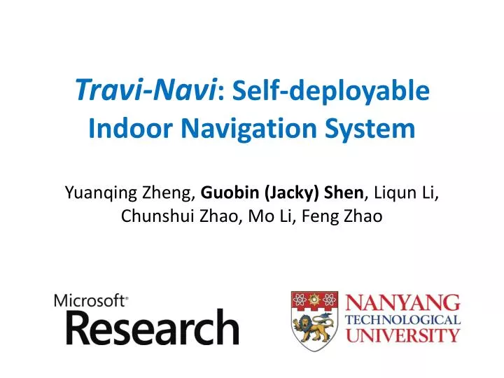 travi navi self deployable indoor navigation system