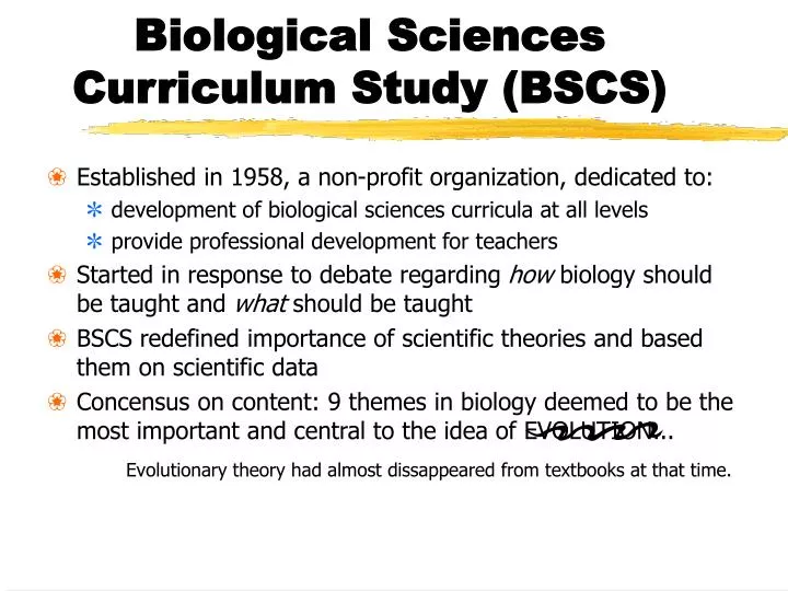 biological sciences curriculum study bscs