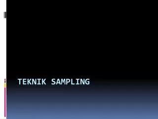 teknik sampling