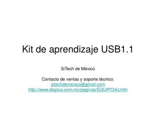 kit de aprendizaje usb1 1