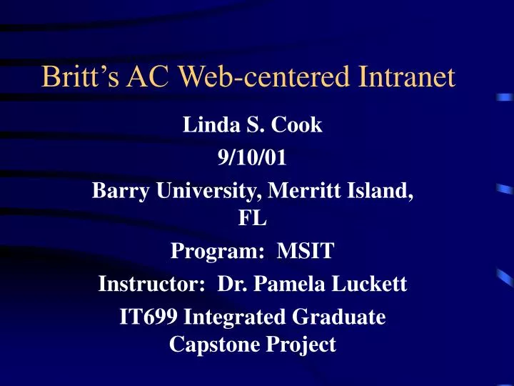 britt s ac web centered intranet