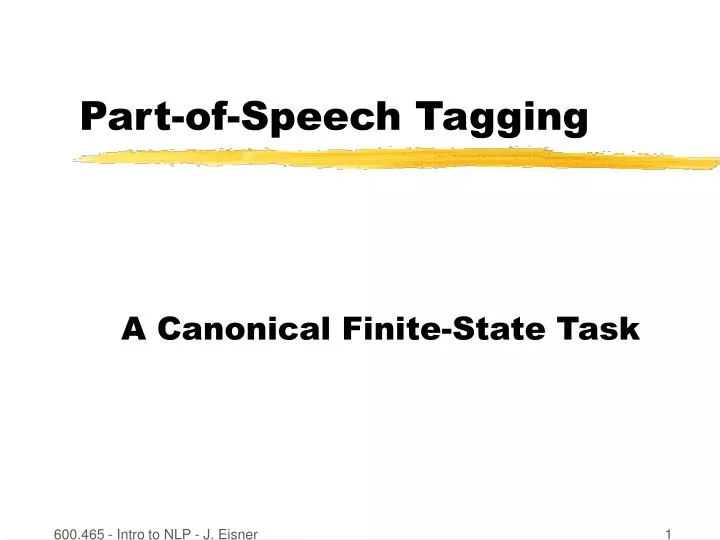 part of speech tagging