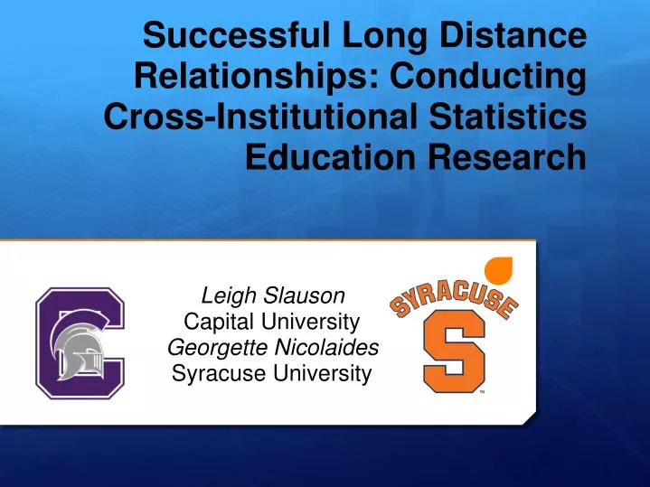 successful long distance relationships conducting cross institutional statistics education research