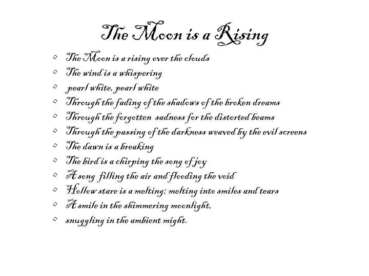 the moon is a rising