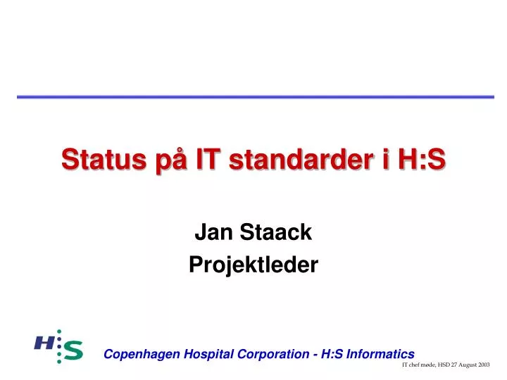 status p it standarder i h s