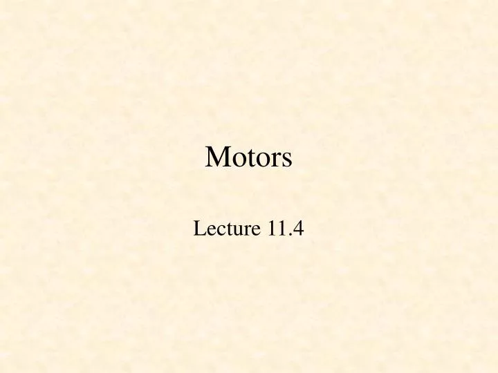 motors