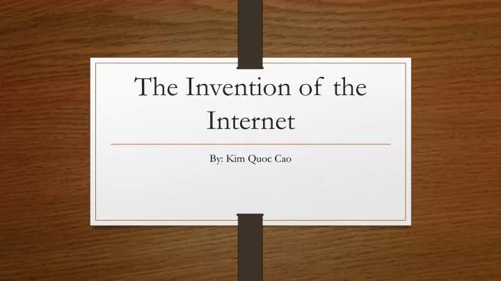 the invention of the internet