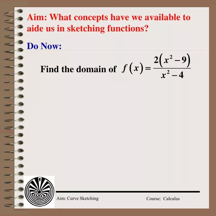 aim what concepts have we available to aide us in sketching functions