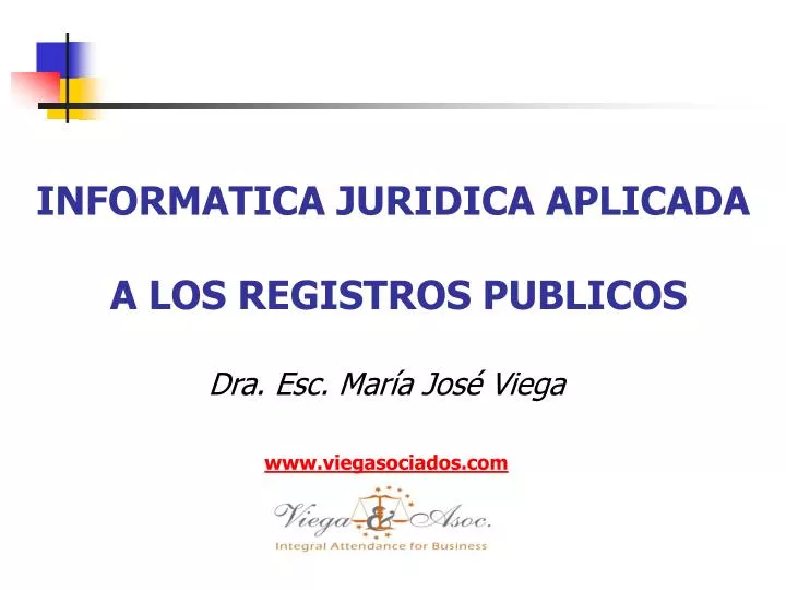 informatica juridica aplicada a los registros publicos