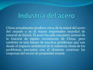 industria del acero
