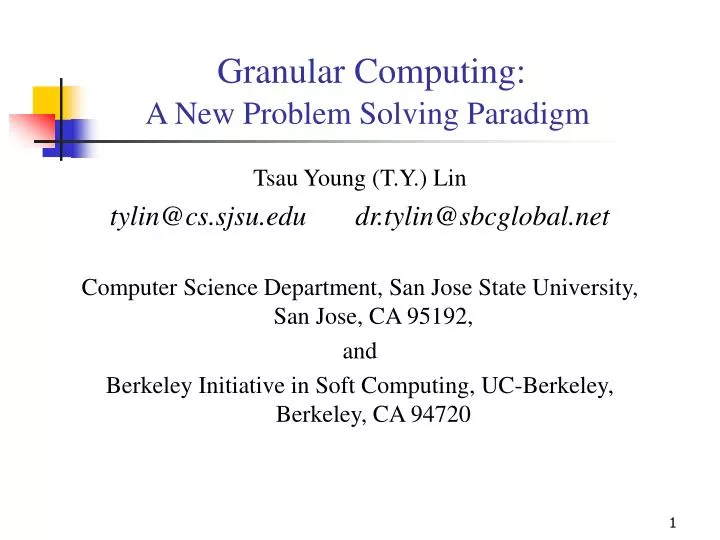 granular computing a new problem solving paradigm