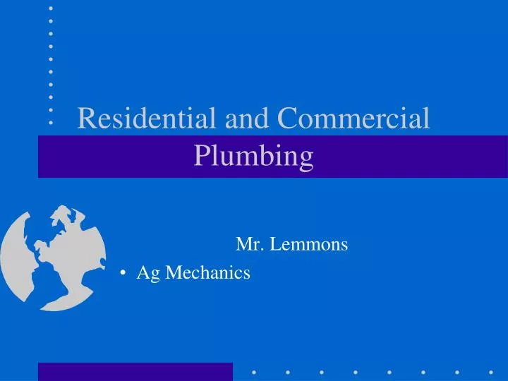 residential and commercial plumbing