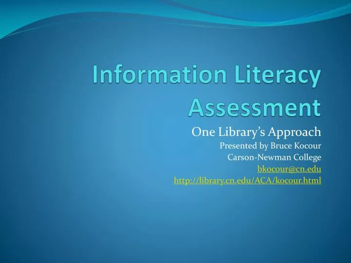 information literacy assessment