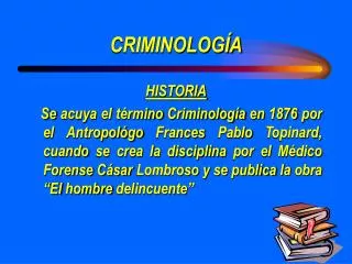 criminolog a