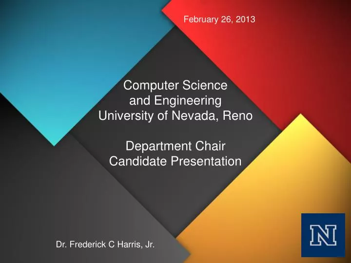 computer science and engineering university of nevada reno department chair candidate presentation