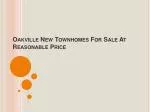 Oakville New Townhomes For Sale At Reasonable Price