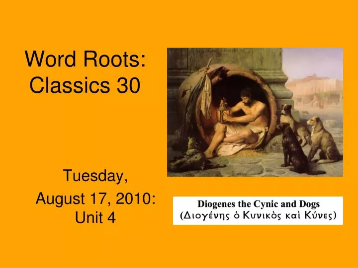 word roots classics 30