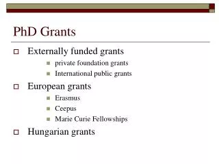 PhD Grants