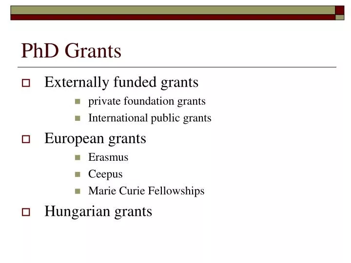 phd grants