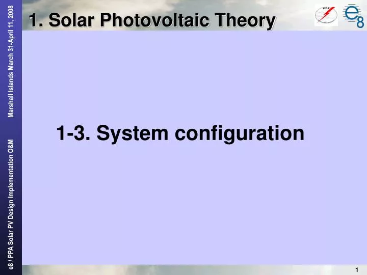 1 solar photovoltaic theory