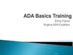 ADA Basics Training - slide 1