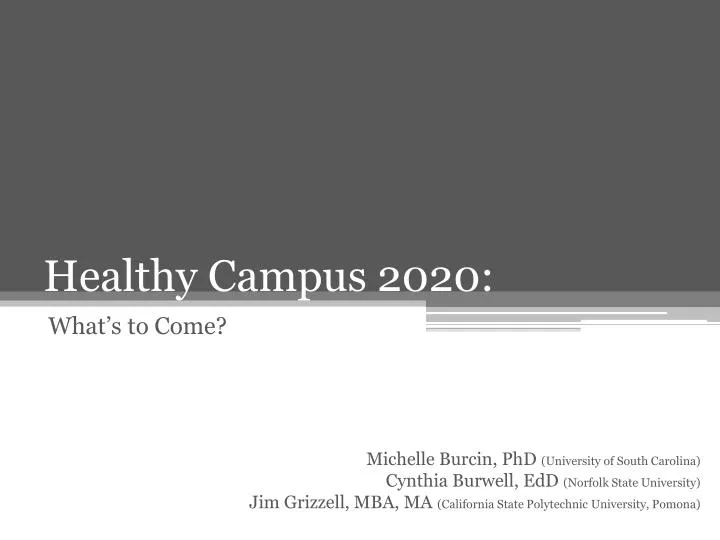 healthy campus 2020