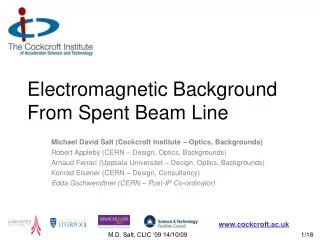 Electromagnetic Background From Spent Beam Line