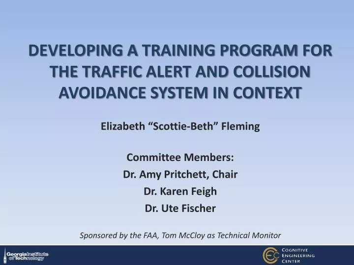developing a training program for the traffic alert and collision avoidance system in context