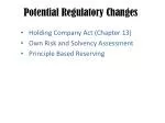 Potential Regulatory Changes - slide 1