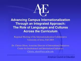 Regional Meeting of the Internationalization Collaborative University of Iowa, Fall 2005