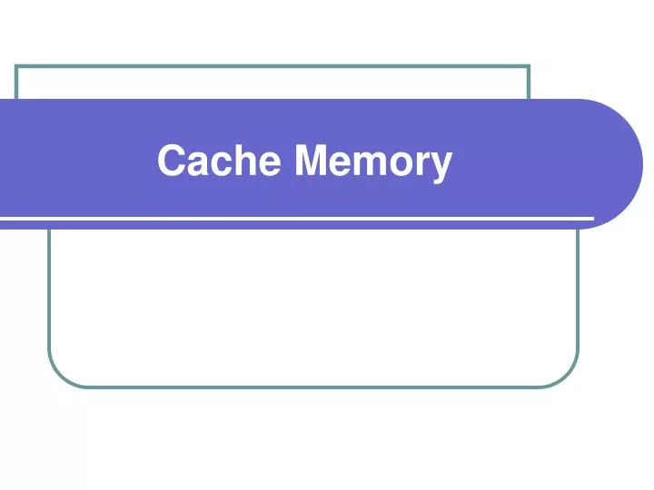 cache memory