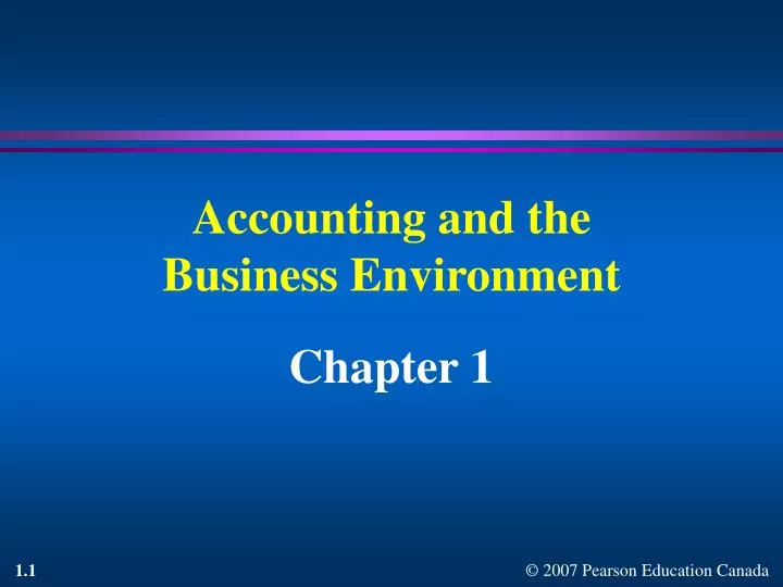 accounting and the business environment
