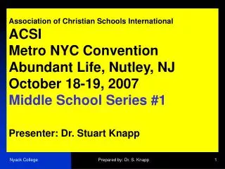 Association of Christian Schools International