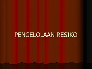 pengelolaan resiko