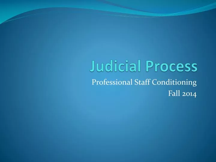 judicial process