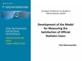 Development of the Model for Measuring the Satisfaction of Official Statistics Users