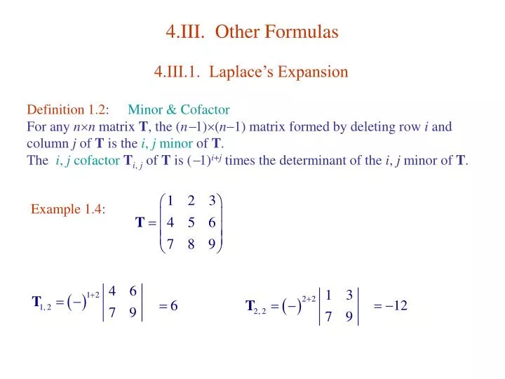4 iii other formulas