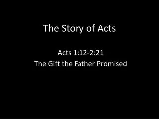 The Story of Acts
