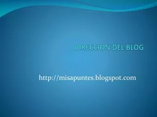 direccion del blog