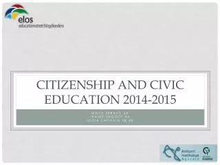 CITIZENSHIP and CIVIC EDUCATION 2014-2015