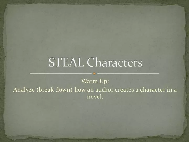 steal characters