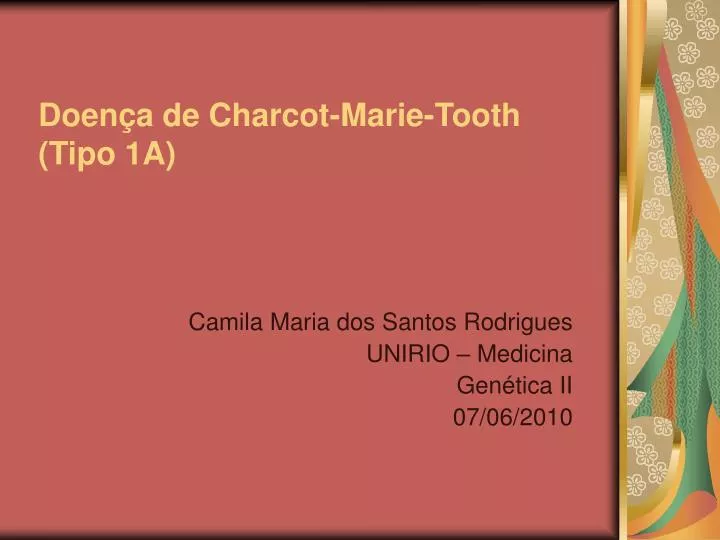 doen a de charcot marie tooth tipo 1a